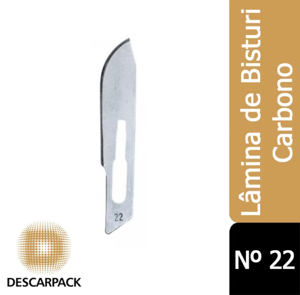 Lamina De Bisturi Em Aço Descartavel N 22 Descarpack 1un (2)