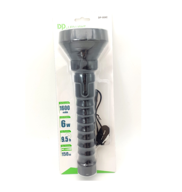 Lanterna 1600mah 6w 150m Distacia Recarregavel Led Dp-959c (1)