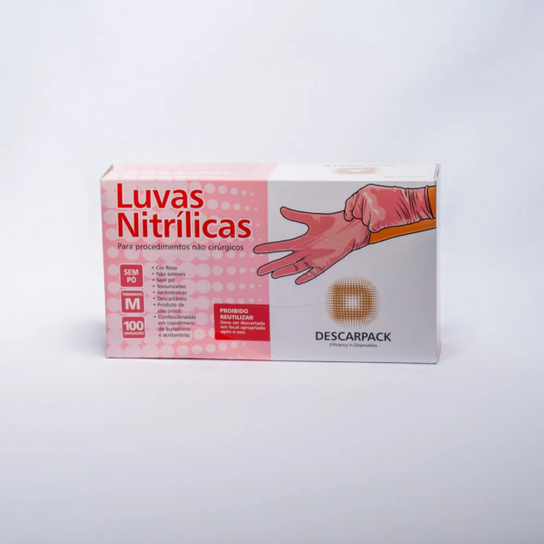 Luva Nitrilica Sem Po M Rosa Descarpack 100un 0435301 (1)