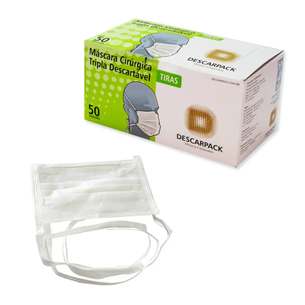 Mascara Descartavel C Elastico Tripla Descarpack 50un