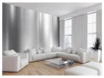 placa decorativa prata 60x30cm autoadesivo hd83240