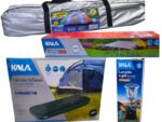 kit camping colcao solteiro de lampiao mesa de aluminio barraca