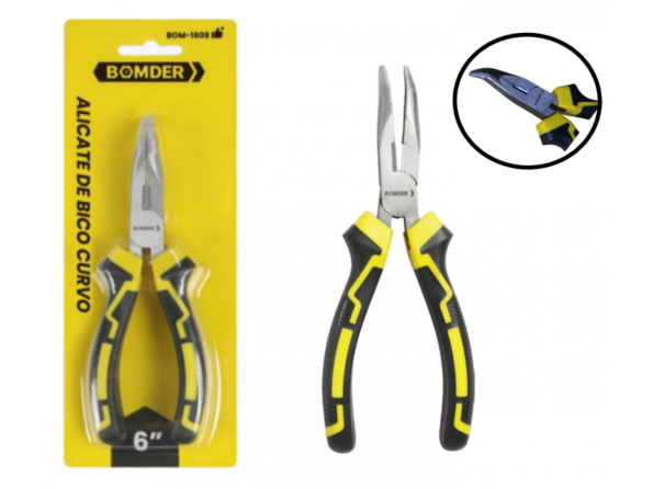 alicate bico curvo bomder bom-1608