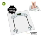 balança digital 180kg vidro 26x26x0,04cm hm-263 home more