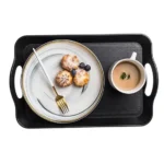 bandeja retangular para café da manhã com alça de plástico monaliza mz-33203 1