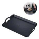 bandeja retangular para café da manhã com alça de plástico monaliza mz-33204 1