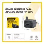 bomba submersa aquario biv 2w circul e filtragem bom-8701