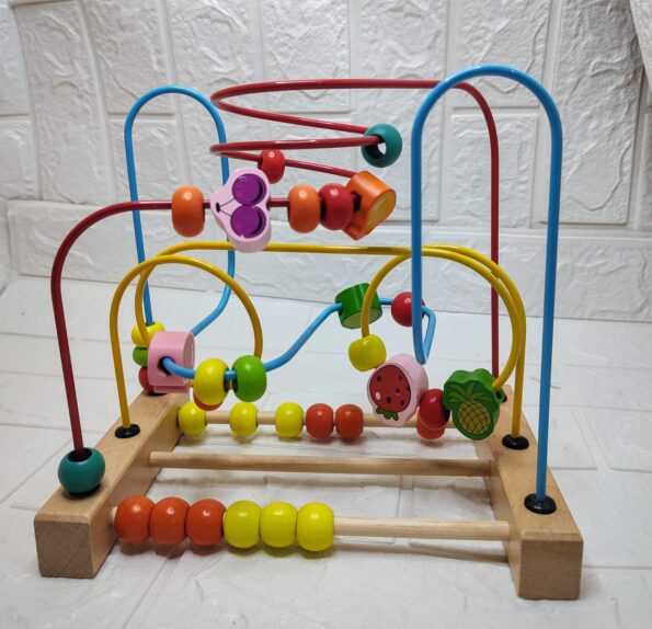 brinquedo educativo aramado montanha russa madeira