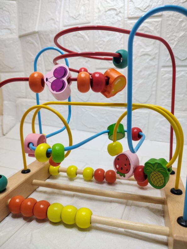 brinquedo educativo aramado montanha russa madeira1