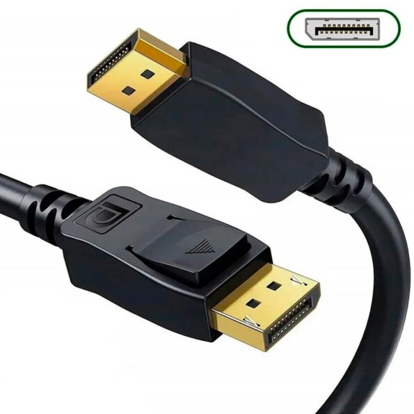 cabo de vídeo displayport blindado 4k 1,90cm banhado a ouro (2)