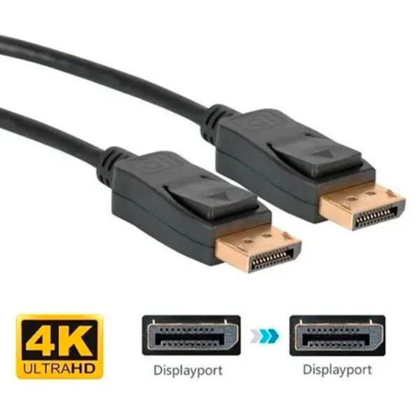 cabo de vídeo displayport blindado 4k 1,90cm banhado a ouro (3)