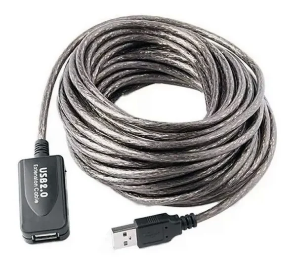cabo extensão usb 2.0 10m dvr pc blindado amplificador profissional xt-2071 2