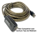 cabo extensão usb 2.0 10m dvr pc blindado amplificador profissional xt-2071 1