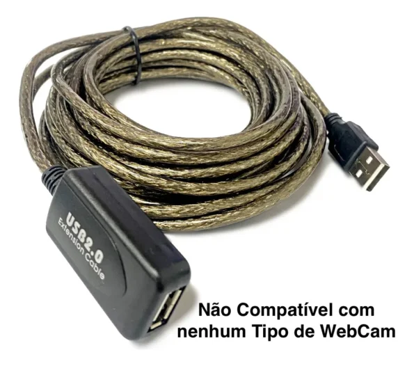cabo extensão usb 2.0 10m dvr pc blindado amplificador profissional xt-2071 4