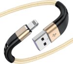 cabo usb carregador apple mfi para iphone 2m trançado 7.1a 5081 leon