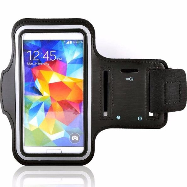 capa suporte de celular para braço le-3709 5,5 iti blue-preto