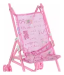 carrinho de boneca 60x35x20,5cm plastico tk-1961 rosa-claro