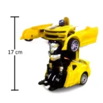 carro que transforma em robô controle remoto camaro amarelo transform tk-1494 (1)
