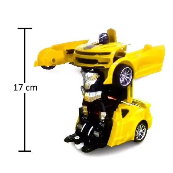 carro que transforma em robô controle remoto camaro amarelo transform tk-1494 (3)