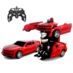 carro que transforma em robô controle remoto camaro vermelho transform tk-1494 (1)