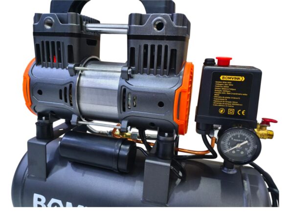 compressor de ar silencioso 9l 110v 1000w bom-8601 1