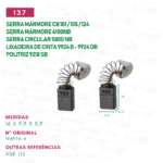 escova carvão motor reparo para serra mármore cod137.jg c16x9,9×5,9