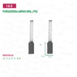 escova carvão para furadeira arno motor reparo cod 163