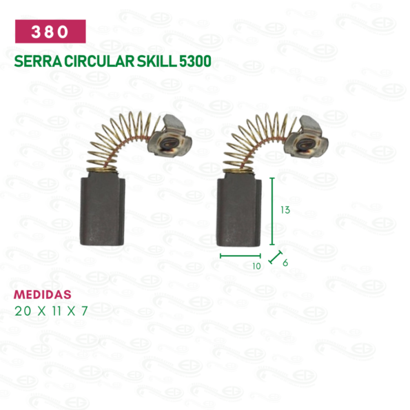 escova carvão para serra circular skill motor reparocod 380