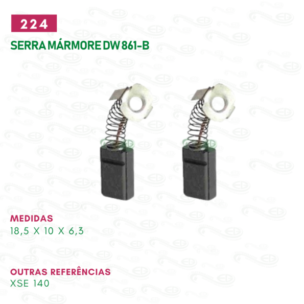 escova carvão para serra mármore dewalt cod 224