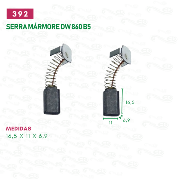 escova carvão para serra mármoremotor reparo cod 392