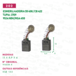 escova carvãopara esmerilhadeira motor reparo cod 202