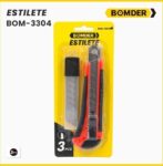 estilete com lamina bomder bom-3304 3pçs18mm