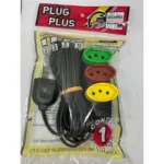 extensão elétrica com 3 tomadas colors plug plus 1