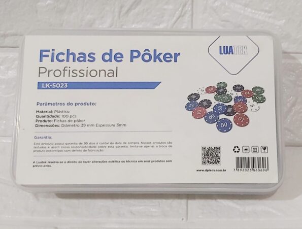 fichas de poker profissional lk-5023 100 pcs luatek3