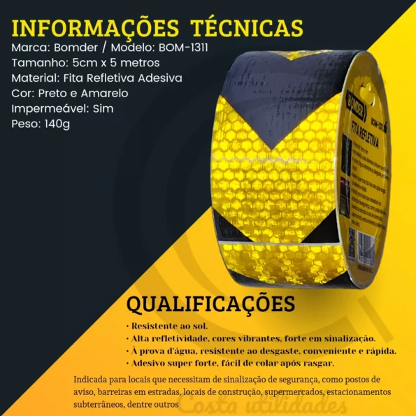 fita refletiva bomder bom-1311 -amarelo com pret2