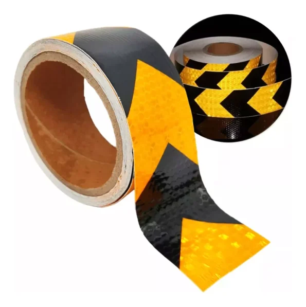fita refletiva bomder bom-1311 -amarelo com preto
