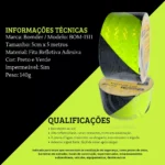 fita refletiva bomder bom-1311- verde neon e preto