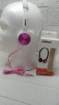 fone de ouvido extra bass lc-313 3.5mm p2 15mw xtrad-branco com rosa