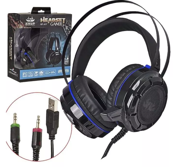 fone headset gamer 7.1 soud kp-417 knup promoção