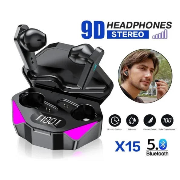 fone sem fio bluetooth headset com microfone x15 tws1