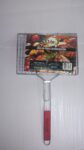 grelha dupla folha grande churrasco peixe frango linguiça carne 34x23x59cm (1)