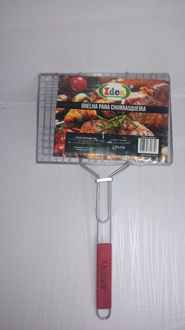 grelha dupla folha grande churrasco peixe frango linguiça carne 34x23x59cm (1)