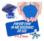 kit 10 mil 10000 bolinhas de gel arma brinquedo munição cor azul rdl arminha (1)