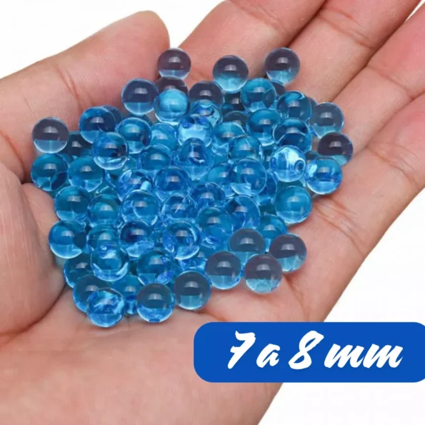 kit 5mil 5000 bolinhas de gel arma brinquedo munição cor azul rdl arminha (2)