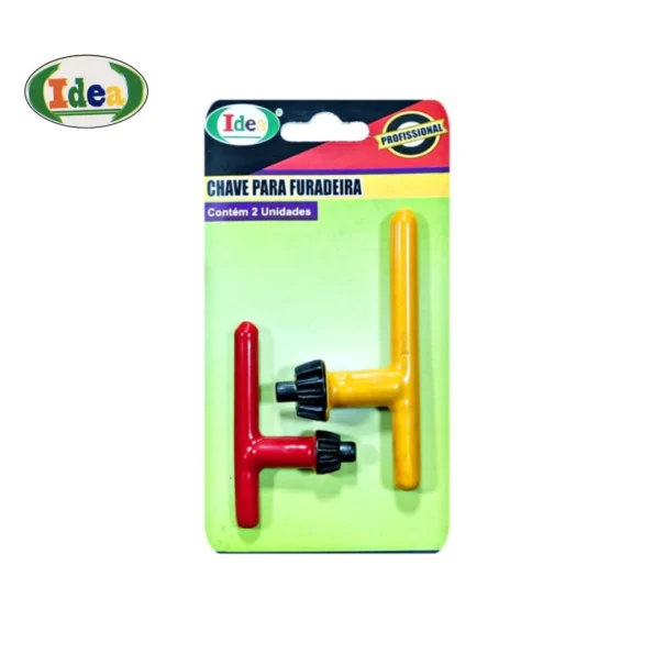 kit chave mandril de furadeira id-6296h 2un idea 12 e 38