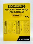 kit chave torx 38pcs para celular bom-3109 bomvink