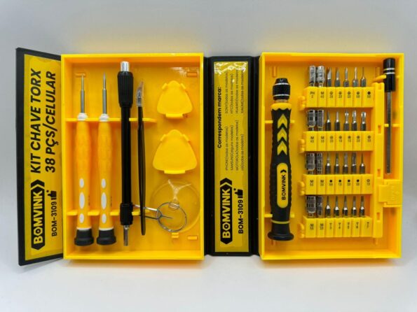 kit chave torx 38pcs para celular bom-3109 bomvink2