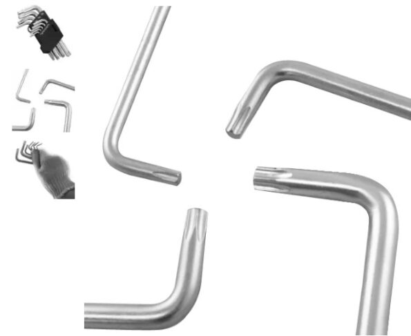kit chave torx 9pçs xinl cn337 t10 t15 t20 t25 t27 t30 t40 3