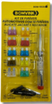 kit de fusiveis automotivos com alicate jacare e testador bom-5531