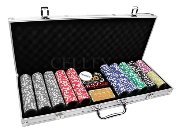 kit poker maleta profissional luatek 500 fichas lk-50312